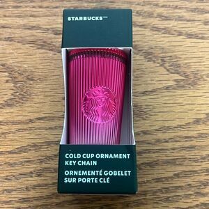 Starbucks Pink Ombre Cold Cup Keychain Ornament
